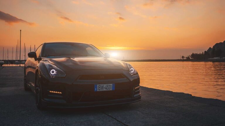 SISTIANA, ITALY JUNE 12, 2013: Photo of a Nissan GT R Black Edit